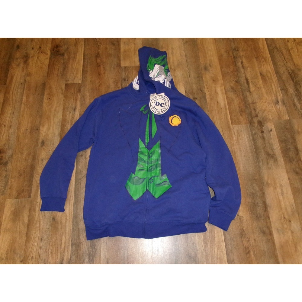 JOKER  ZIPPER COSPLAY COSTUME XL HOODIE VINTAGE DEADSTOCK HH